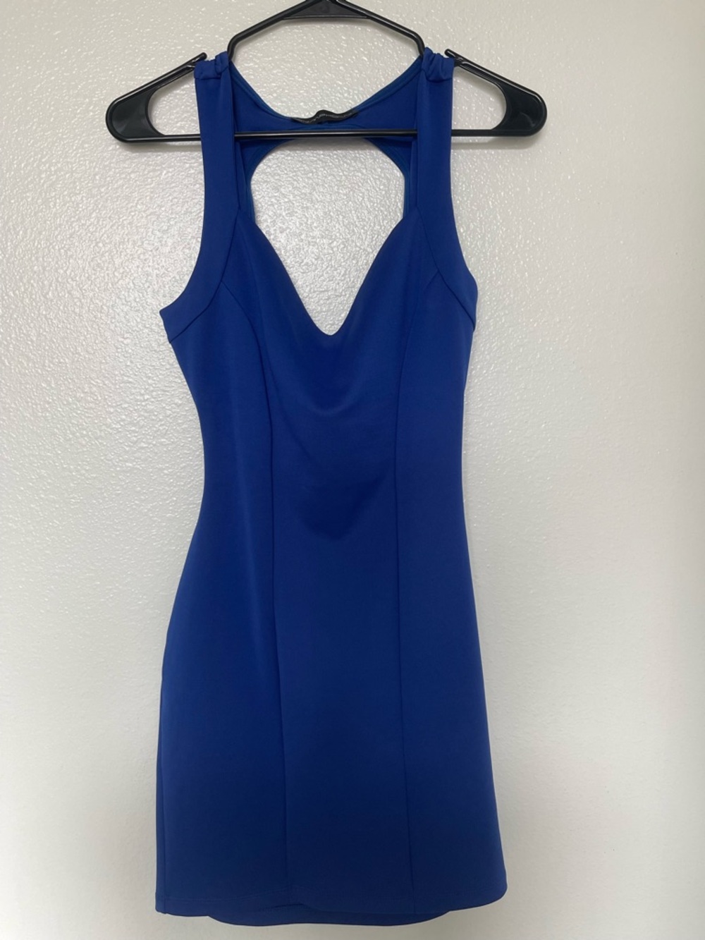 Symphony Royal Blue Sleeveless Mini Bodycon Dress